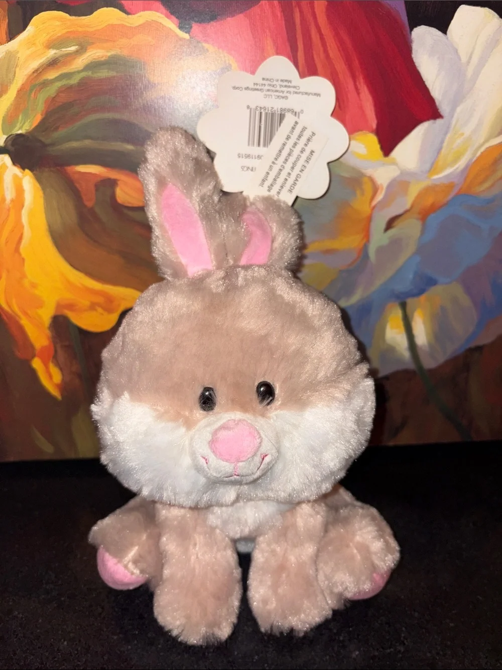 NWT Trixie the Bunny Plush Pink & Tan Bunny Stuffed Animal - Soft Small Pet Toy